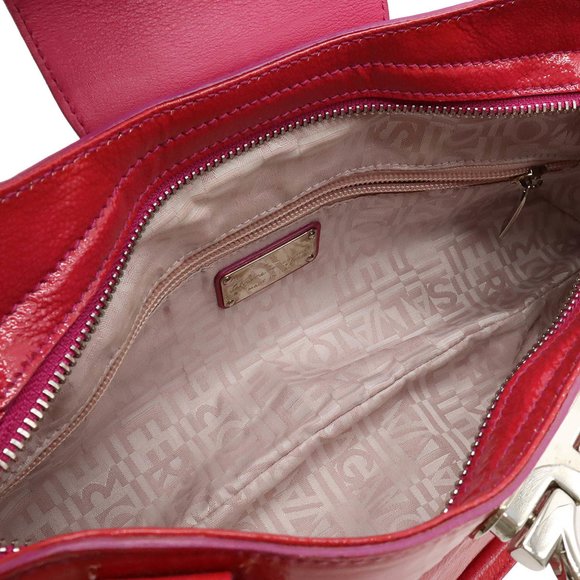 Salvatore Ferragamo Gancini Marissa handbag shoulder bag patent leather red pink - Picture 5 of 8